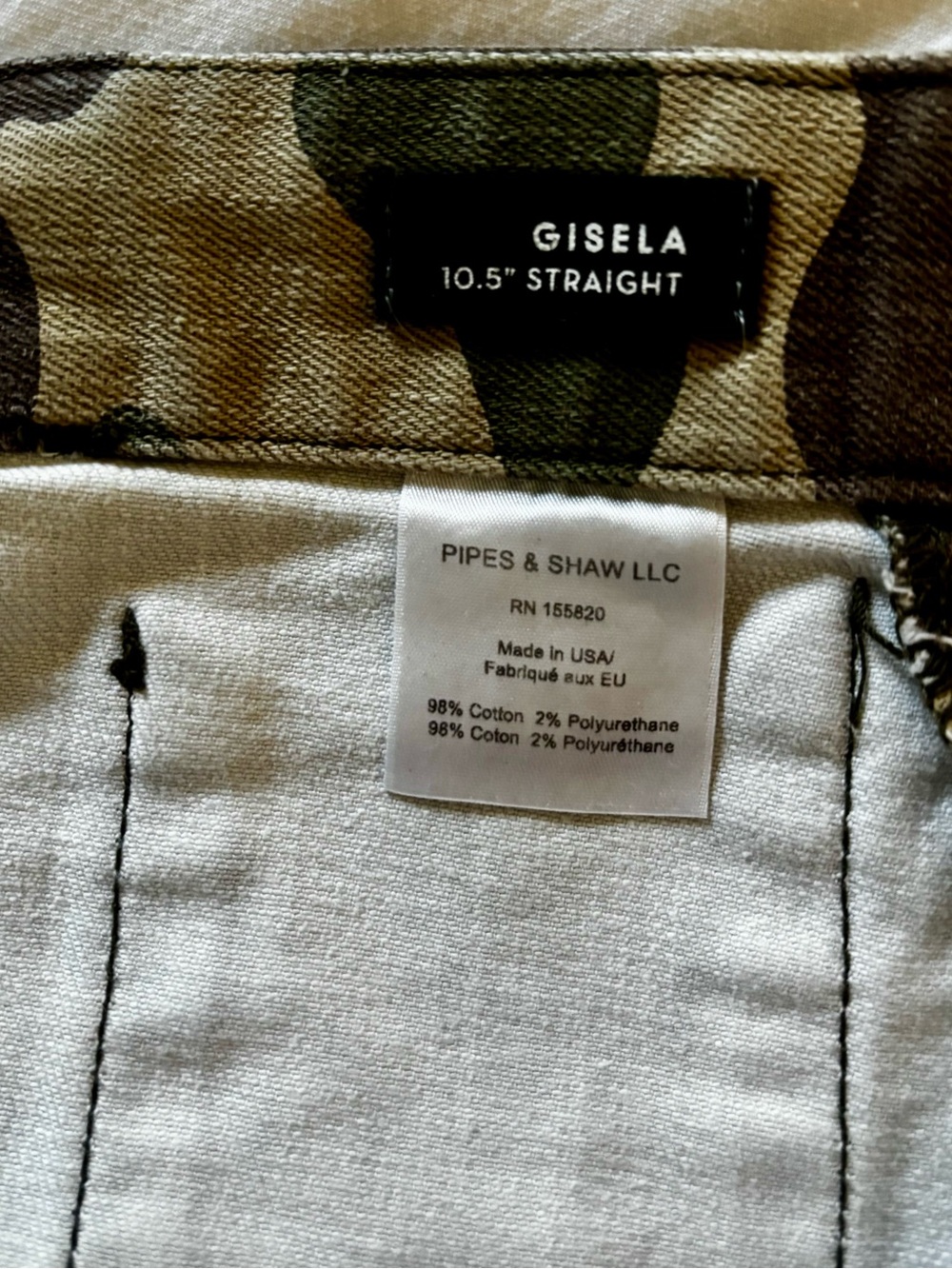 Veronica Beard Gisela 10.5" Straight Leg Crop Camo Jeans - Picture 7 of 8